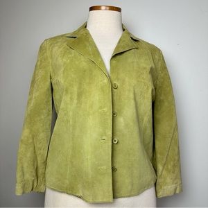 Vintage Suede Green Light Weight Jacket